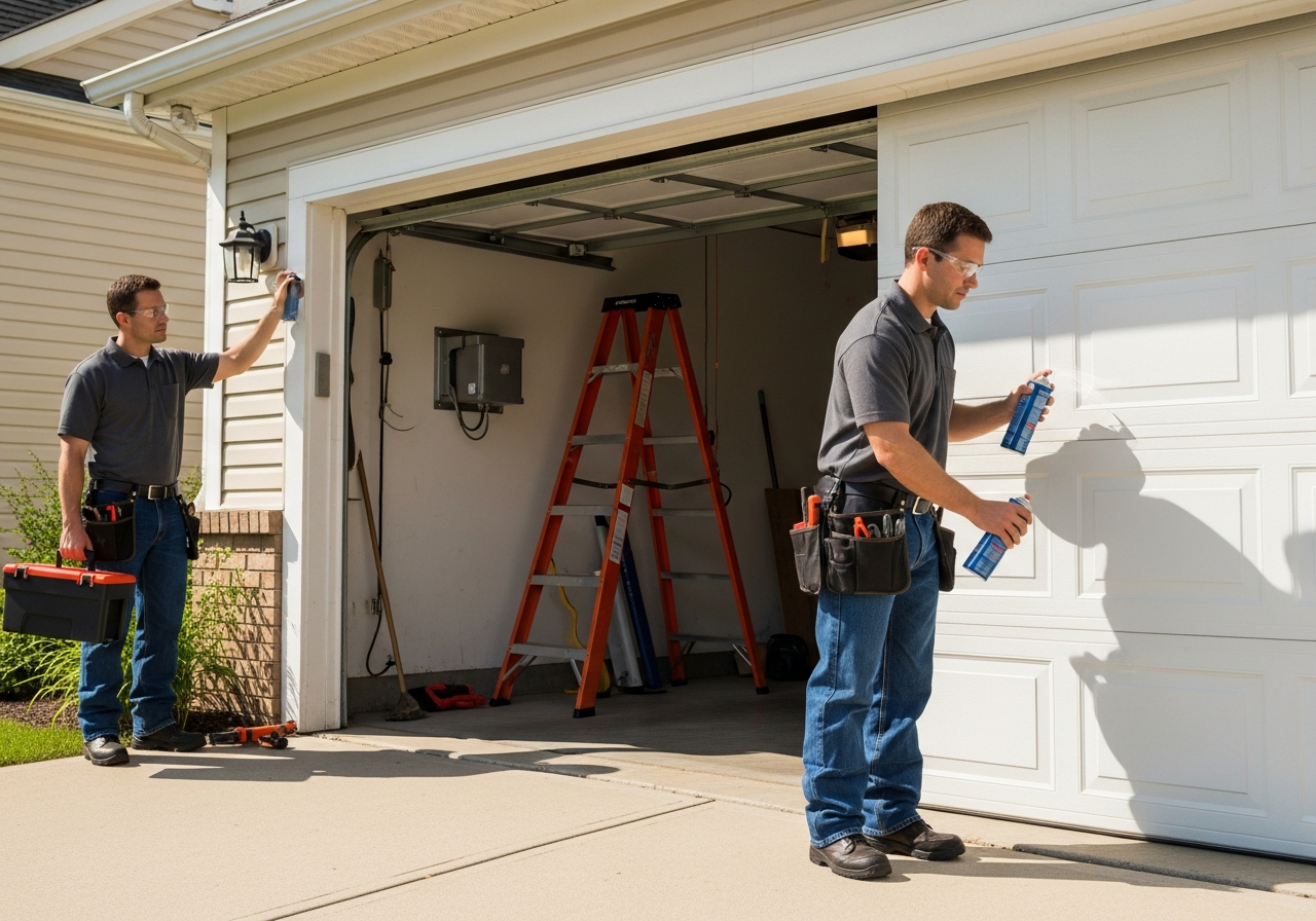 Garage door servicing