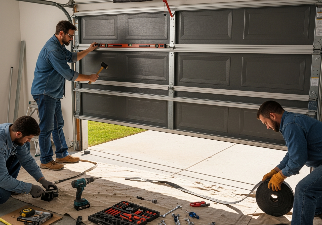 New garage door installation